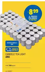 Basso - Candele Tea Light Aro