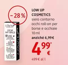 Low Up Cosmetics - Siero Contorno Occhi Roll-on Per Borse E Occhiaie 10 Ml