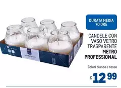 Candele Con Vaso Vetro Trasparente