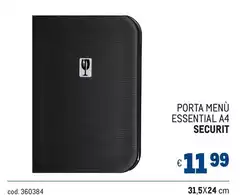 Securit - Porta Menu Essential A4
