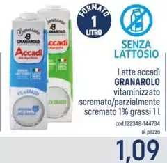 Granarolo - Latte Accadi Vitaminizzato Scremato