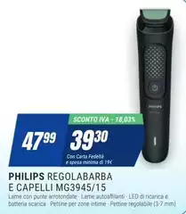 Philips - Regolabarba E Capelli MG3945/15