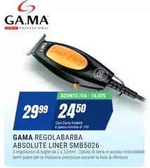 Ga.ma - Gama Regolabarba Absolute Liner Smb5026