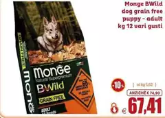 Monge - Bwild Dog Grain Free Puppy-adult Monge - Bwild Dog Grain Free Puppy-adult