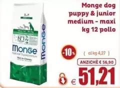 Monge - Dog Puppy & Junior Medium - Maxi