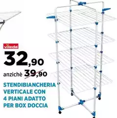 Vileda - Stendibiancheria Verticale Con 4 Piani Adatto Per Box Doccia Vileda - Stendibiancheria Verticale Con 4 Piani Adatto Per Box Doccia
