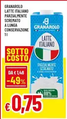 Granarolo - Latte Italiano Parzialmente Scremato A Lunga Conservazione