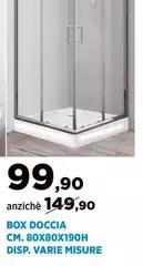 Box Doccia Cm. 80x80x190h Disp. Varie Misure