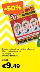 Omino Bianco - Detersivo Lavatrice Liquido Muschio Bianco O Igienizzante