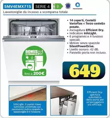 Bosch - SMV4EMX71S Serie 4 Lavastoviglie Da Incasso A Scomparsa Totale Bosch - SMV4EMX71S Serie 4 Lavastoviglie Da Incasso A Scomparsa Totale