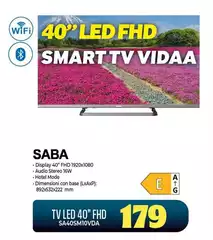 Saba - Tv Led 40" Fhd SA40SM10VDA