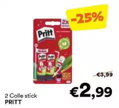 Pritt - 2 Colle Stick Pritt - 2 Colle Stick