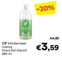 Cif - Infinite+clean Ricarica Lime E Fiori Bianchi