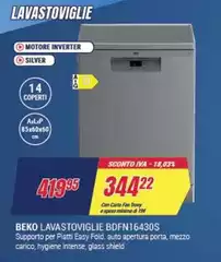 Beko - Lavastoviglie Bdfn16430s Beko - Lavastoviglie Bdfn16430s