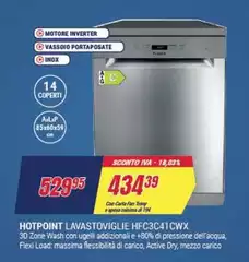 Hotpoint - Lavastoviglie HFC3C41CWX Hotpoint - Lavastoviglie HFC3C41CWX