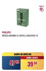 Philips - Regolabarba E Capelli MG3945/15