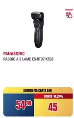 Panasonic - Rasoio A 3 Lame Es-RT37-K503