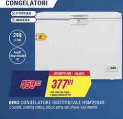 Beko - Congelatore Orizzontale HSM29540