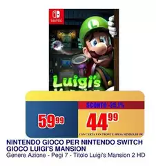 Nintendo - Gioco Per Nitendo Switch Gioco Luigi's Mansion