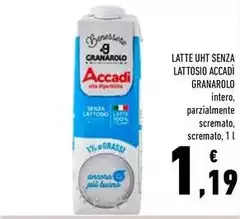 Granarolo - Latte UHT Senza Lattosio Accadi