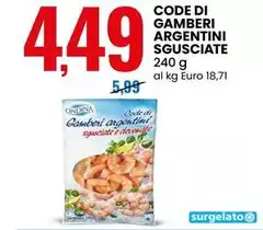 Code Di Gamberi Argentini Sgusciate