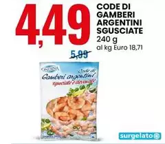 Ondina - Code Di Gamberi Argentini Sgusciate Ondina - Code Di Gamberi Argentini Sgusciate