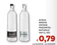 Maniva - Acqua  Vintage Frizzante/Naturale Vap Cl 100