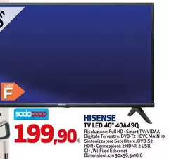 Hisense - Tv Led 40" 40A49Q