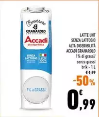 Granarolo - Latte UHT Senza Lattosio Alta Digeribilita Accadi