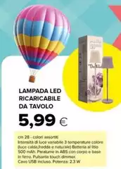 Luce - Lampada Led Ricaricabile Da Tavolo