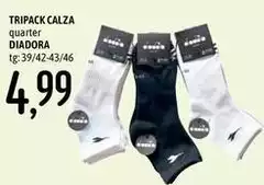 Diadora - Tripack Calza Quarter Diadora - Tripack Calza Quarter