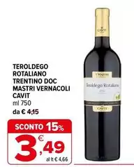 Cavit - Teroldego Rotaliano Trentino DOC Mastri Vernacoli