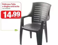 Poltrona A Doghe Antracite Poltrona A Doghe Antracite