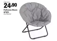 Poltrona Moon Grigia