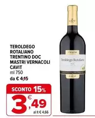 Cavit - Teroldego Rotaliano Trentino DOC Mastri Vernacoli