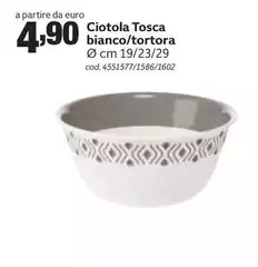 Tosca - Ciotola  Bianco/tortora
