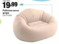 Poltrona Sacco Grigia Poltrona Sacco Grigia