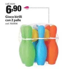 Gioco Birilli Con 2 Palle