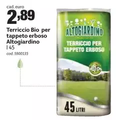 Bio - Terriccio  Per Tappeto Erboso Altogiardino