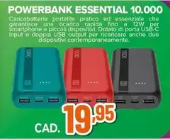 Essenziale - Powerbank Essential 10000