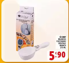 Chef - Si  Bilancia Cucchiaio Digitale Bianca