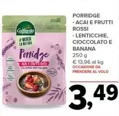 Colfiorito - Porridge Acai E Frutti Rossi Lenticchie, Cioccolato E Banana