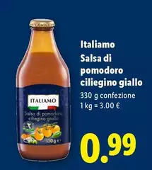 Italiamo - Salsa Di Pomodoro Ciliegino Giallo