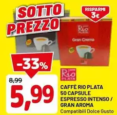 Rio - Caffe Plata 50 Capsule Espresso Intenso / Gran Aroma