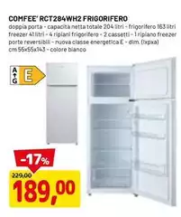 Comfeè - RCT284WH2 Frigorifero Congelatore Libera Installazione 384 L F Bianco