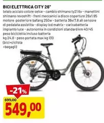 Shimano - Bici Elettrica City 28" Shimano - Bici Elettrica City 28"