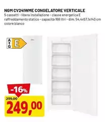 Ngm - CV24TWME Congelatore Verticale Ngm - CV24TWME Congelatore Verticale