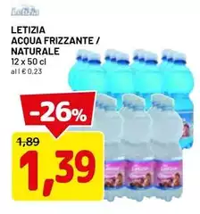 Letizia - Acqua Frizzante/ Naturale Letizia - Acqua Frizzante/ Naturale