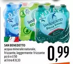 San Benedetto - Acqua Minerale Naturale, Frizzante, Leggermente Frizzante