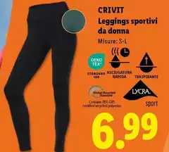 Crivit - Leggings Sportivi Da Donna